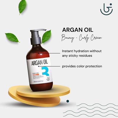 Beauty Garage Argan Oil Bouncy-Curly Cream 250 ml - Hair Creams