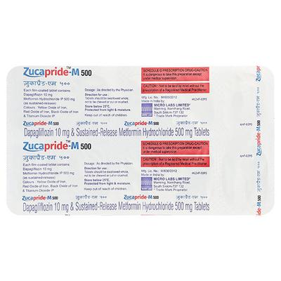 ZUCAPRIDE M 500 Tablet 10's - Diabetes-Ant