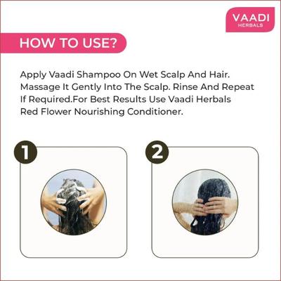 Vaadi Herbals Pink Lotus Shampoo With Honeysuckle Extract - Color Preserving 110 ml - Shampoos