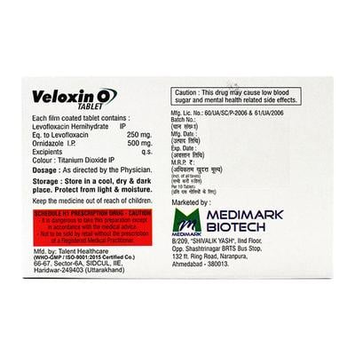 VELOXIN O Tablet 10's - Bacterial Infections-Qui