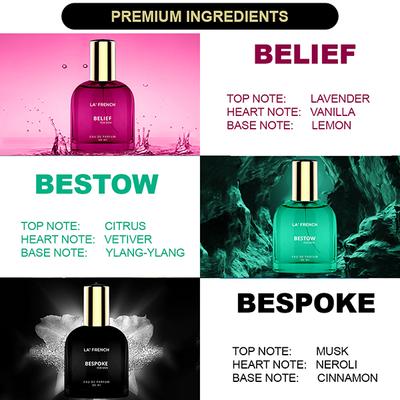 La French Belief, Bestow and Bespoke Perfume Gift Set for Men 90 ml - Men Perfumes (Edt/Edp)