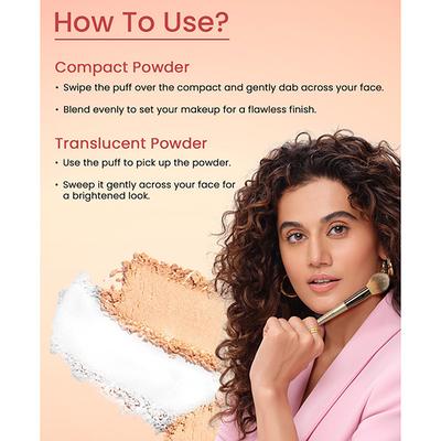 Swiss Beauty Matte & Set Duo Compact-Beige 10 gm - Compact Powder