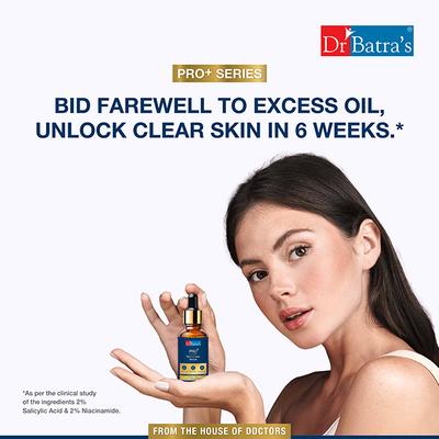 Dr Batras Pro+ Skin Clear Serum for Acne-Free Skin, with Salicylic Acid & Niacinamide 50 ml - Face Serum