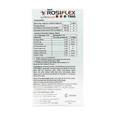 ROSIFLEX TRIO NEW NUTRACEUTICAL Capsule 14's - Supplements-Sup