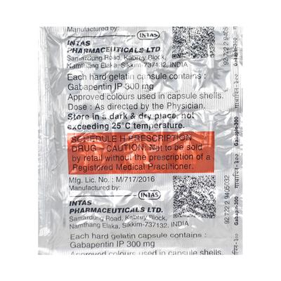 Gabapin 300mg Capsule 15'S - Neuropathic Pain-Dru