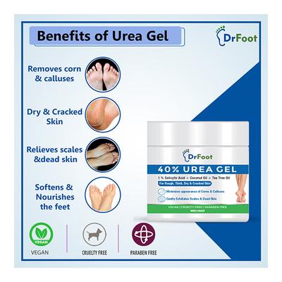 Dr Foot 40% Urea Gel 100 gm - Foot Creams & Lotions