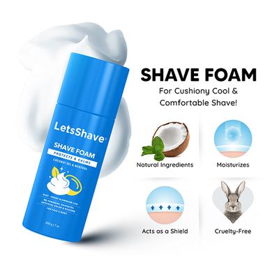 Letsshave Trial Pack For Men With Shave Foam (Razor With 3 Premium Blades)+Shave Foam 1's - Razors & Cartridges