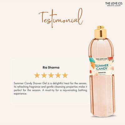 The Love Co. Summer Candy Hydrating Body Wash With Vitamin E Shea Butter, Shower Gel for Men Women, All Skin Types 250 ml - Shower Gels & Body Wash