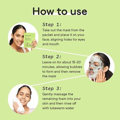 Quench Botanics Matcha Better Bubble Sheet Mask for Skin Detox, Korean Skin Care 21 ml - Sheet Masks