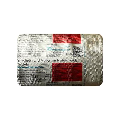 SITARA M IR 50/500 Tablet 10's - Diabetes-Ant