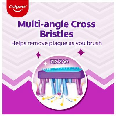 Colgate Zig Zag+ Anti-Bacterial Toothbrush - Soft (Pack of 6) - Toothbrushes