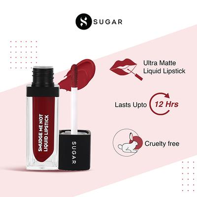 Sugar Cosmetics Smudge Me Not Liquid Lipstick - 52 Modern Auburn 4.5ml - Liquid Lipsticks