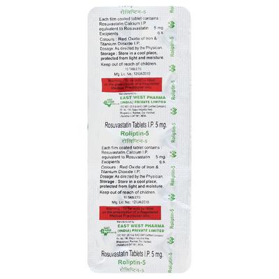 Roliptin 5mg Tablet 10'S - High Cholesterol-Dys
