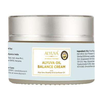 Alyuva All Natural Plant based Oil Balance Cream with Hemp Seed and Tea Tree 25 gm - Day Cream