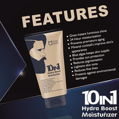 Qraa Men 10 In 1 Hydra Boost Moisturizer With 24H Moisturization Combo Pack 2's - Face Washes