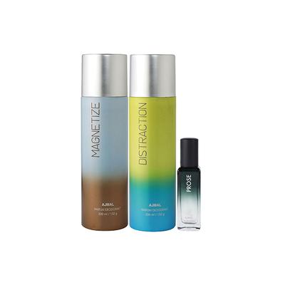 Ajmal Magnetize & Distraction Deo & Prose EDP Pack of 3 20 ml - Women Perfumes (Edt/Edp)