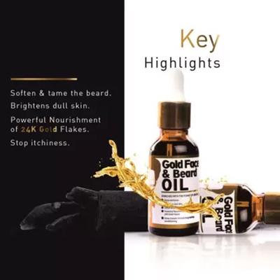 Qraa Men Gold Face And Beard Oil 30ml + Face and Beard Wash 100gm + De-Tan Pack For Men 1's - Face Washes