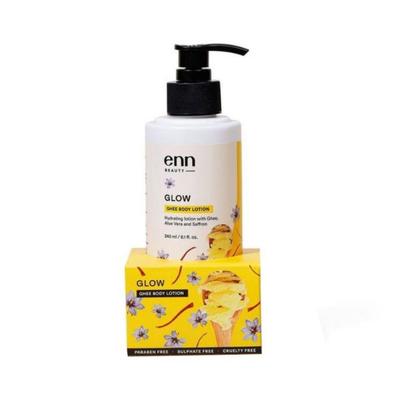 ENN Glow Ghee Body Lotion Hydrating Lotion with Ghee Aloe Vera Lip Balm Combo kits (240ml+ 8gm) 1's - Facial Kits