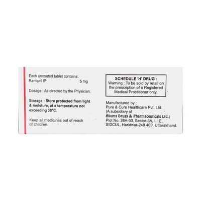 Rebeat 5mg Tablet 10'S - Hypertension-ACE