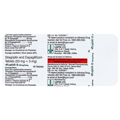 LUPISIT D 50/5 Tablet 10's - Diabetes-Ant