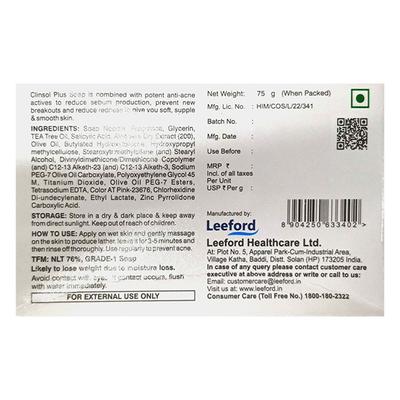 CLINSOL PLUS Anti Acne Soap 75g - Cleanser-Oth