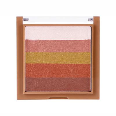 Half N Half Glow Brick Multi-Use Baked Highlighter with 5 Highlighting Shades, Golden Oak 06 7.5 g - Highlighters & Illuminators