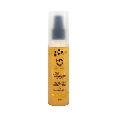 Matt Look Shimmer Highlighting Setting Spray, Gold 001 for Face, Body and Hair 80ml - Setting Spray