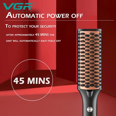 VGR V-590 Ionic Hair Straightener Brush with 4 Temperature Settings 1's - Straighteners