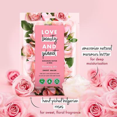 Love Beauty And Planet Murumuru Butter & Rose Sheet Mask 25 ml - Sheet Masks