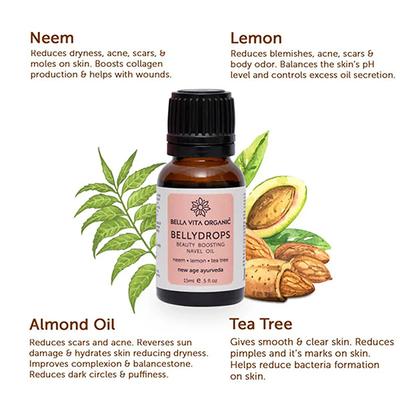 Bella Vita Organic Belly Drops Ayurvedic Navel Oil 15 ml - Massage Oils
