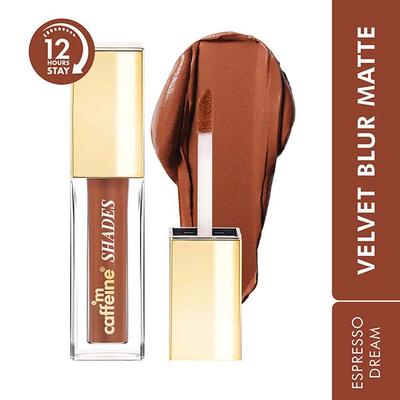 mCaffeine Shades Velvet Blur Matte Liquid Lipstick - 12 Hrs Stay & Lightweight - Espresso Dream 4 ml - Liquid Lipsticks
