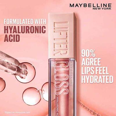 Maybelline New York Lifter Gloss Moisturizing, Tinted Lip Gloss With Hyaluronic Acid, Pearl 5.4 ml - Lip Glosses