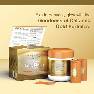 Aryanveda 24 Carat Gold Bleach Cream For All Skin Types 450 gm - Bleach