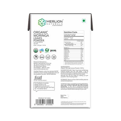 Merlion Naturals Organic Moringa Leaves Powder 227 gm - Powder