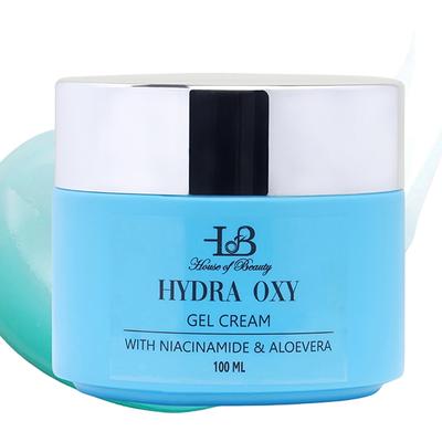 House of Beauty Hydra Oxy Gel Cream - Sensitive, Acne Prone Skin with Niacin & Hyaluronic 100ml - Face Gels