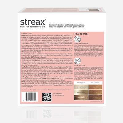 Streax Ultralights Hair Colour Highlight Kit, Blonde Hair Colour 1's - Crème