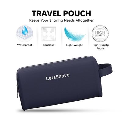 Letsshave Pro 6 Portable Kit (Razor + Shave Gel + After Shave Balm+Travel Pouch + Razor Travel Cap) 1's - Razors & Cartridges