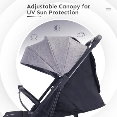R for Rabbit Pocket Air Stroller Stroller - Gray 1's - Baby Safety