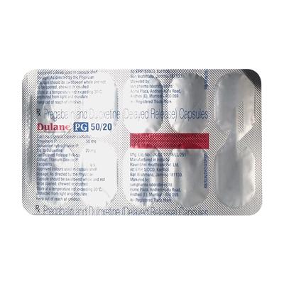 DULANE PG 50/20 Capsule 10's - Neuropathic Pain-Dru