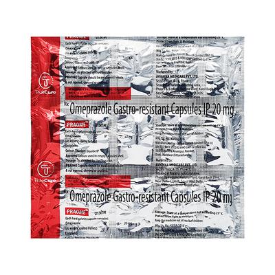 PRAOME 20mg Capsule 15's - Ulcer/Reflux/Flatulence-Aaa