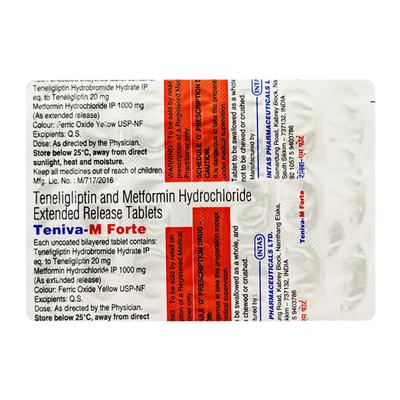 TENIVA M FORTE Tablet 20's - Diabetes-Ant