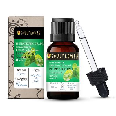 Soulflower Peppermint Essential Oil 15 ml - Essential Oils