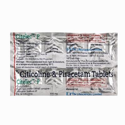 Citelec P 500/800mg Tablet 10'S - Nootropics And Neurotrophics