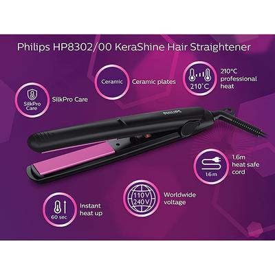 Philips Compact straightener Pink plate (HP8302/06) 1's - Straighteners