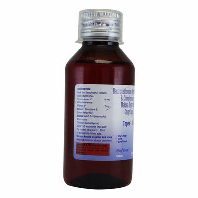 Topex DX Sugar Free Cough Syrup 100ml - Cough And Cold-Cou