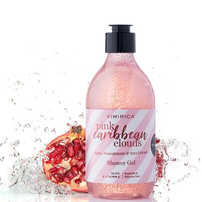 Kimirica Pink Caribbean Refreshing Shower Gel with Nourishing Olive Oil, All Skin Type 300ml - Shower Gels & Body Wash