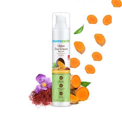 Mamaearth Ubtan Day Cream With Turmeric & Saffron SPF 30 For Skin Brightening 50gm - Day Cream