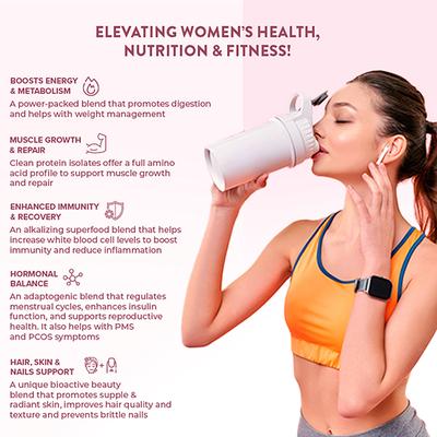 Wellbeing Nutrition Her Superfood Plant Protein Powder Chocolate Peanut Butter 500 g - Nutritional Bars