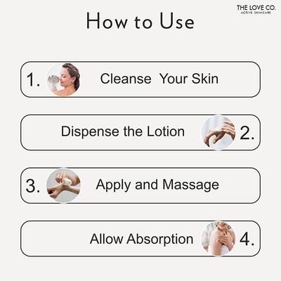 The Love Co. Be Radiant Glycolic Acid Body Lotion for Dry Skin - Body Lotion for Women & Men 250 ml - Creams/Oils/Lotions