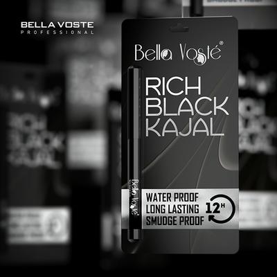 Bella Voste Rich Black Kajal 0.25 Gm - Kajal & Kohls